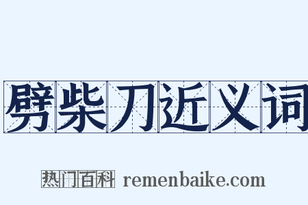 劈柴刀近义词是什么意思的图片